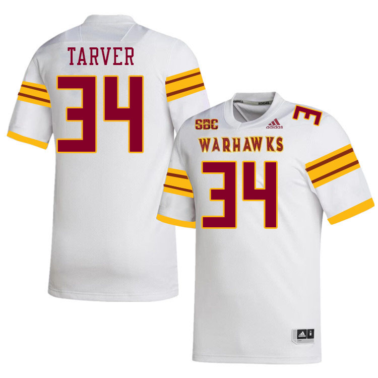 #34 Jayden Tarver Louisiana-Monroe Warhawks College Football Jerseys Stitched-White